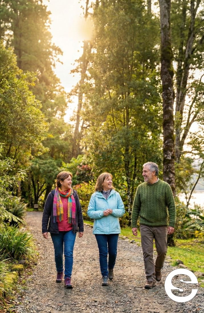 🇨🇱🧘 Caminatas saludables en el Jardín Botánico de la UACh 🏋️.
