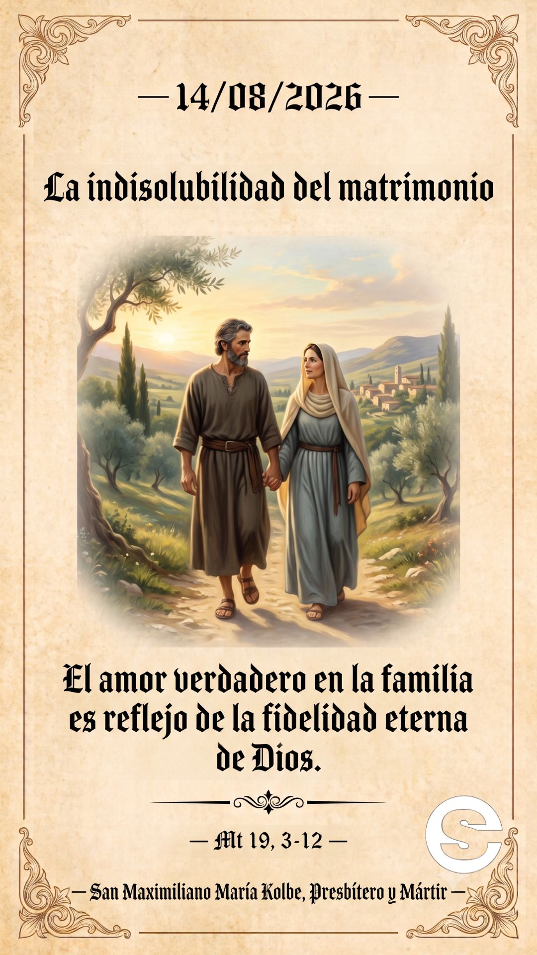 👪 La indisolubilidad del matrimonio.