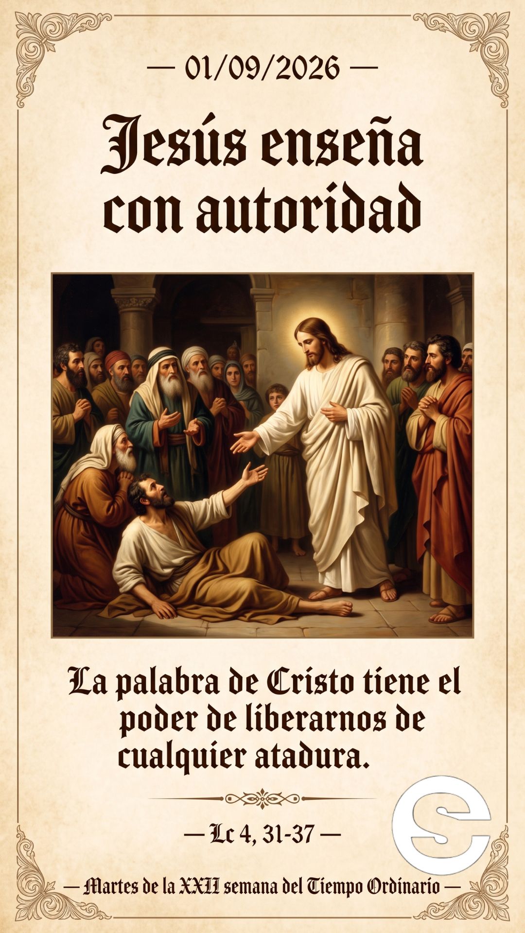 ✨ Jesús enseña con autoridad.