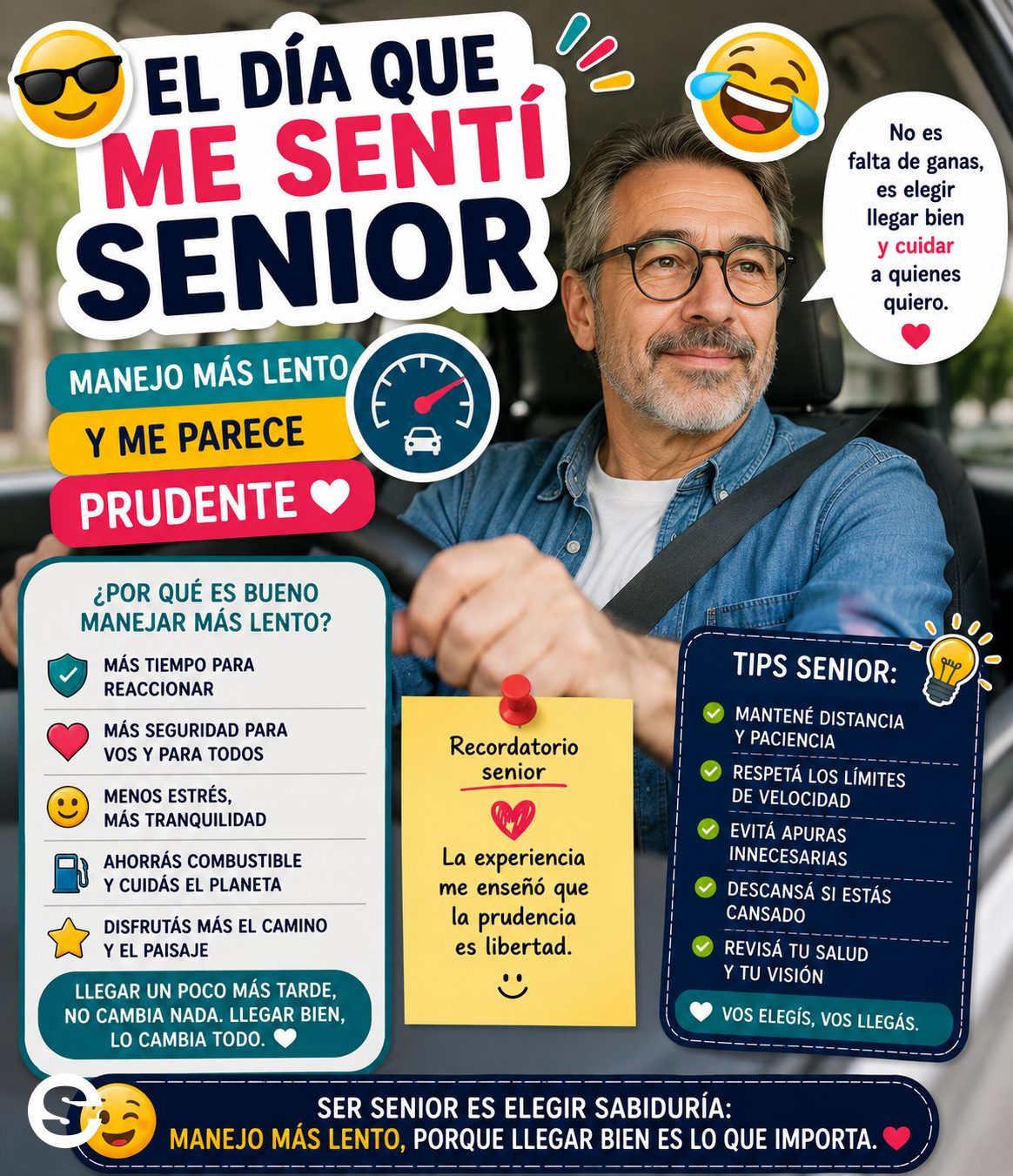 😅 El Día Que Me Sentí Senior😂 🚗 Manejo más lento y me parece prudente.