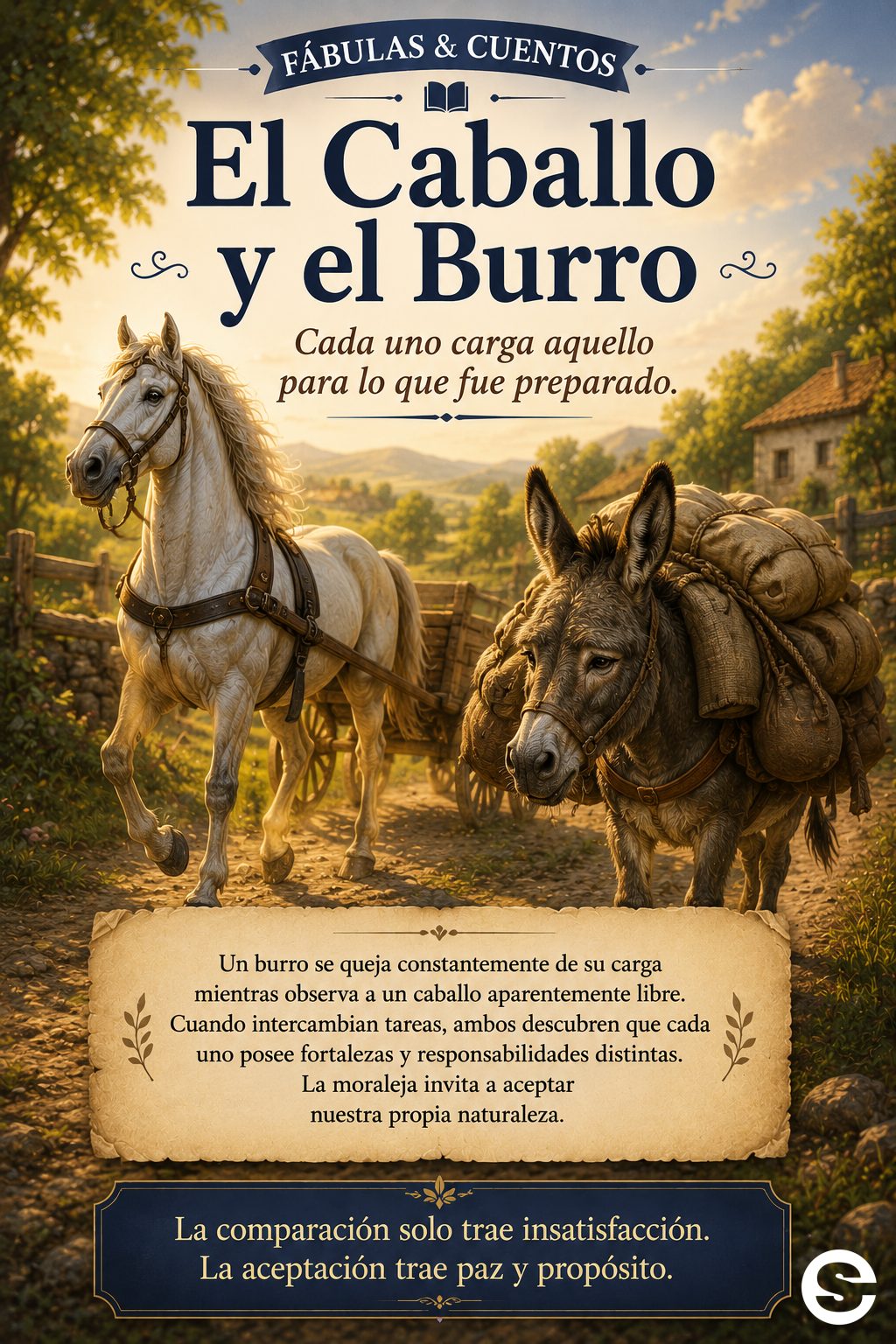 🌍🦚 El Caballo y el Burro.