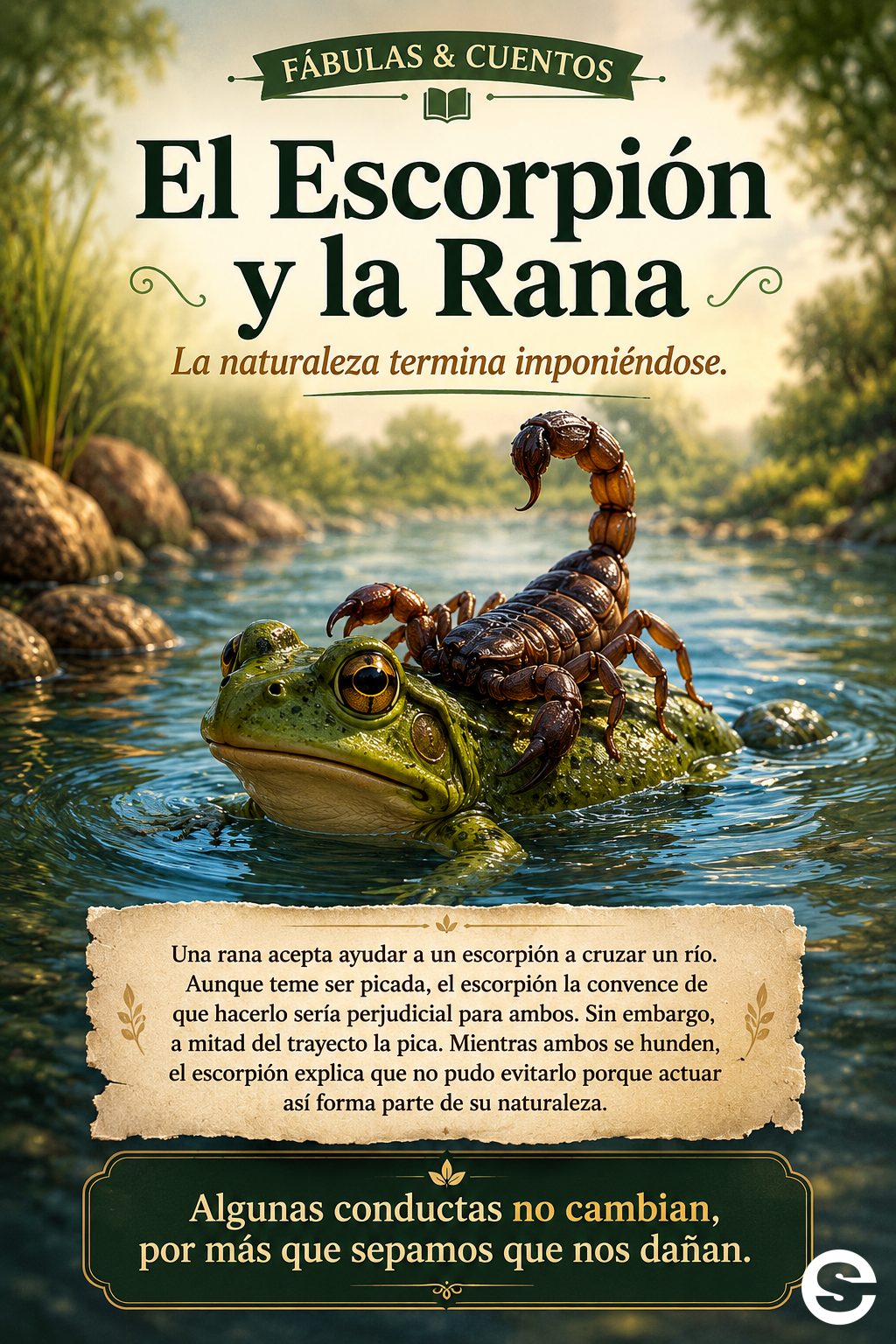 🌍🦊 El Escorpión y la Rana.