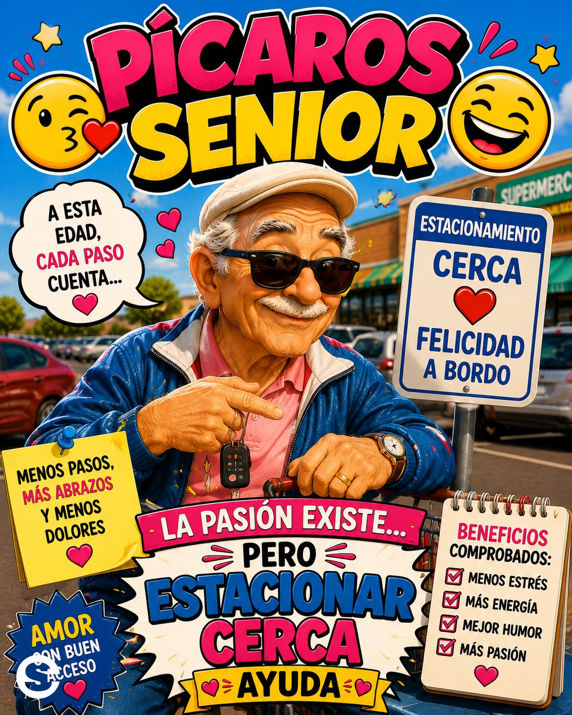 😏 Pícaros Senior😜 🔥 La pasión existe… pero estacionar cerca ayuda.