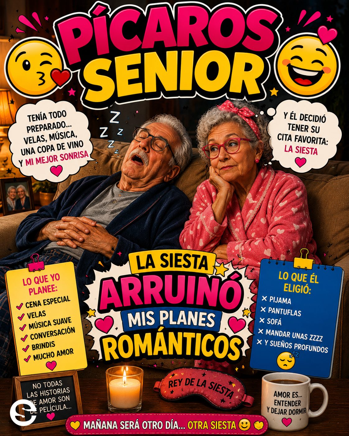 😏 Pícaros Senior🤗 😎 La siesta arruinó mis planes románticos.