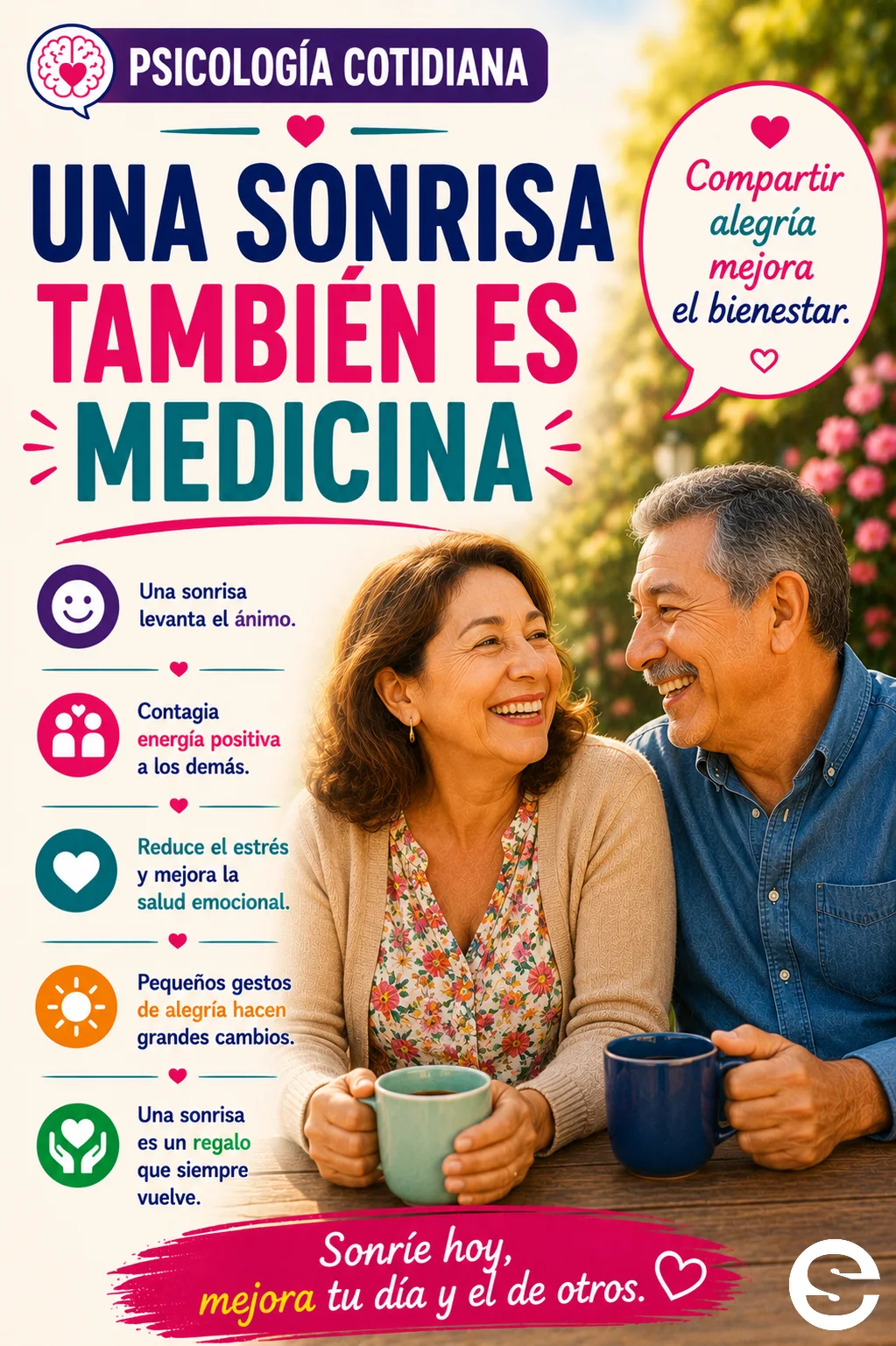 Una sonrisa también es medicina.