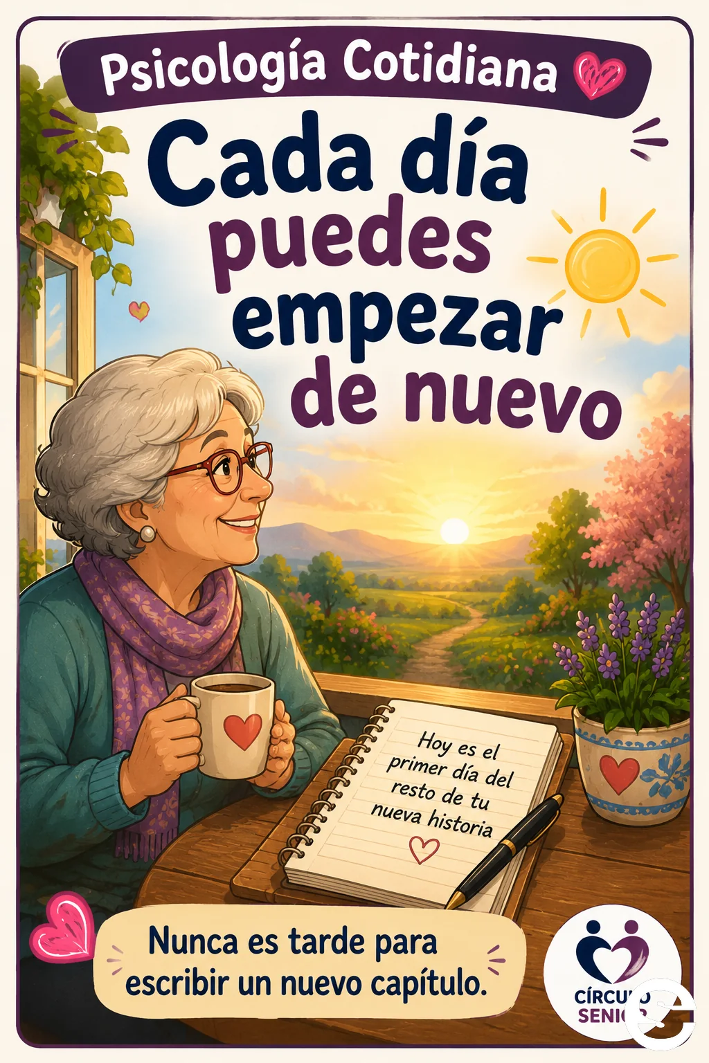 Cada día puedes empezar de nuevo.