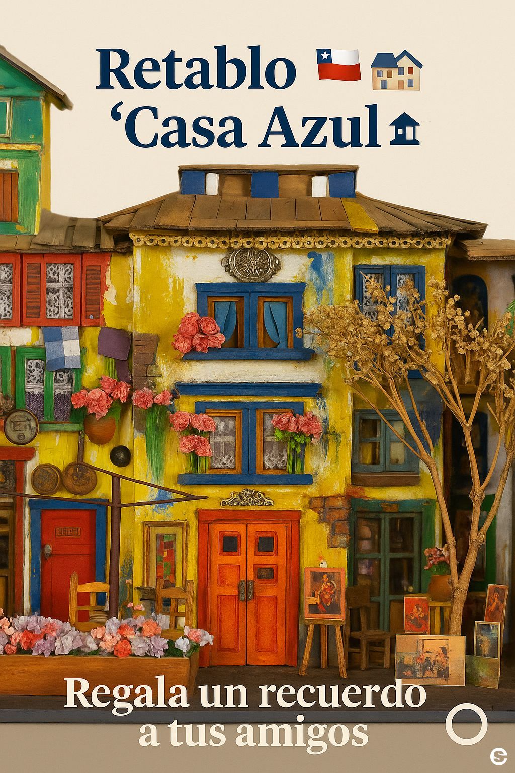 🇨🇱 Retablo “Casa Azul” 🏘️.