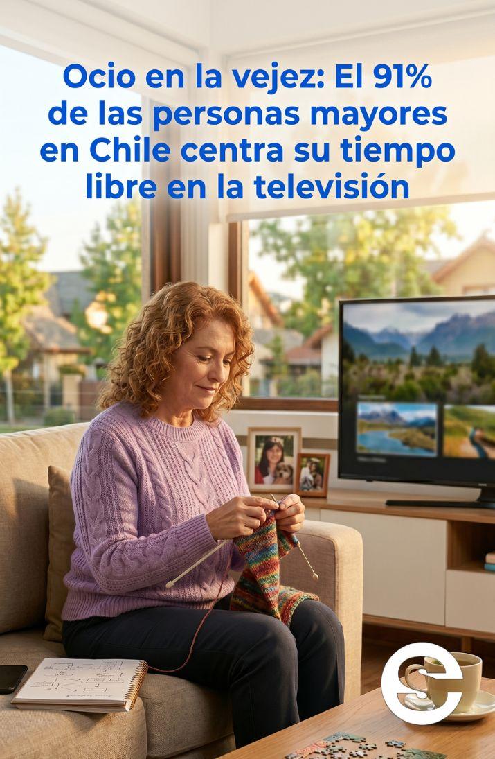🇨🇱🧘 Ocio en la vejez: El 91% de las personas mayores en Chile centra su tiempo libre en la televisión 🩺.
