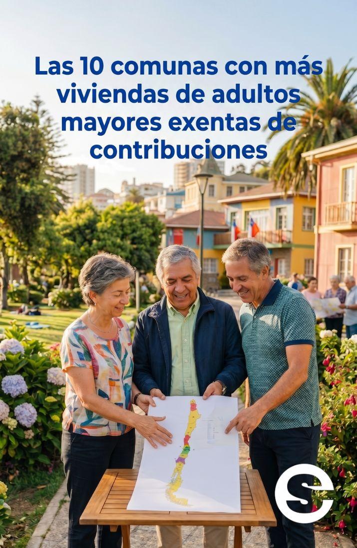🇨🇱💸 Las 10 comunas con más viviendas de adultos mayores exentas de contribuciones 💹.