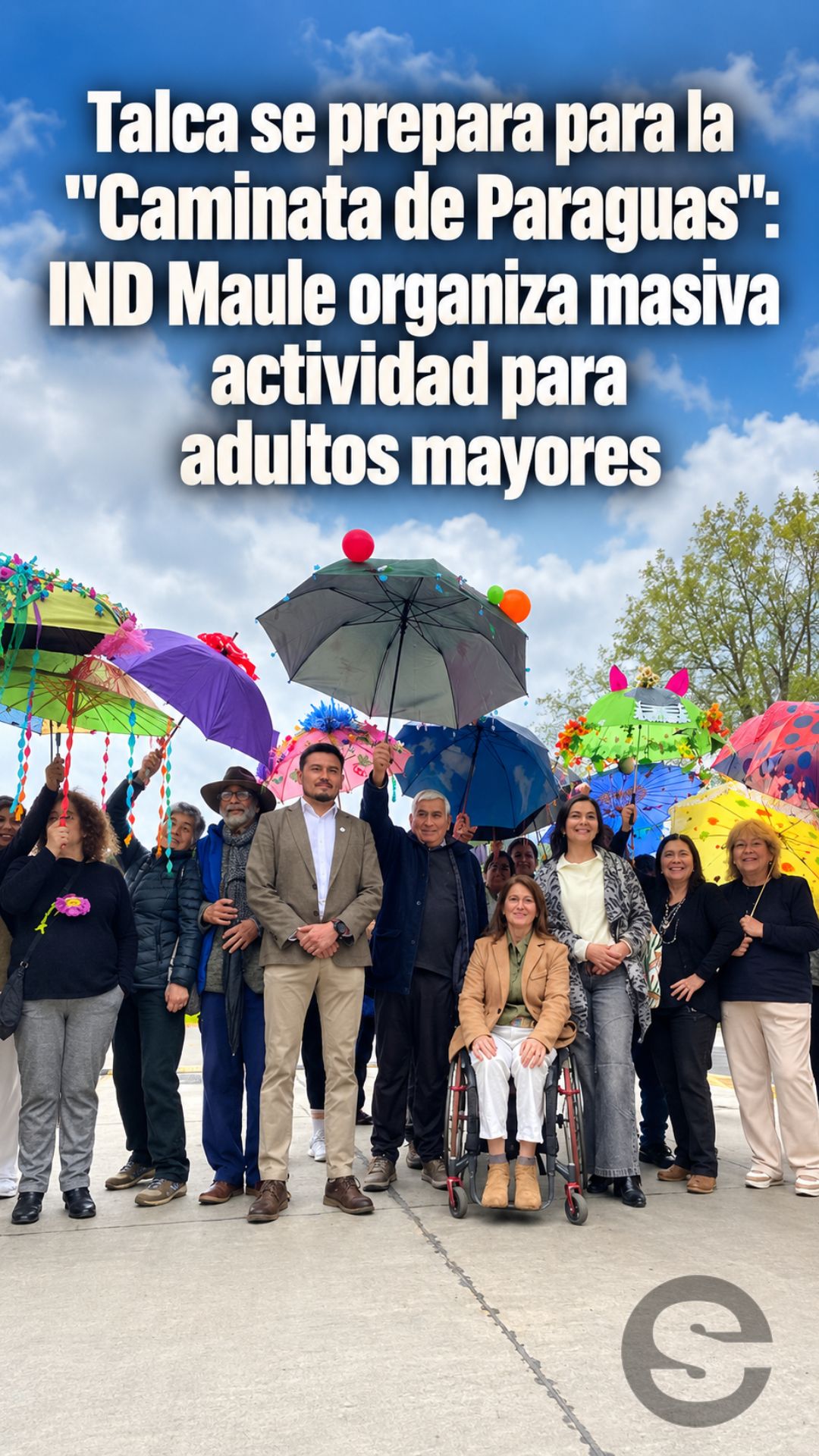 🇨🇱🧘🏋️ Caminata de Paraguas: Talca invita a las personas mayores a mantenerse activas.