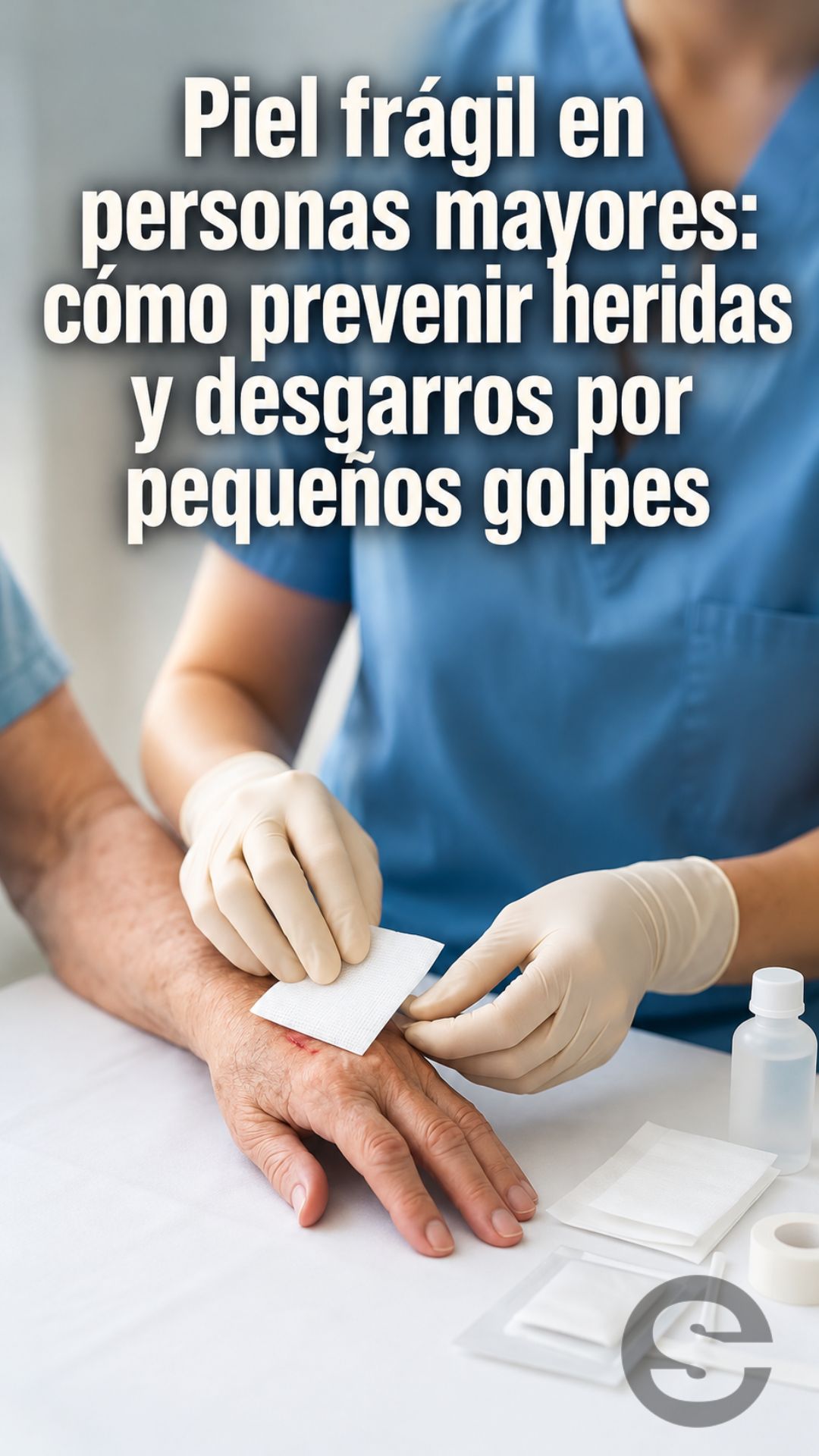 🇨🇱 🧘 🩺 Piel frágil en personas mayores: cómo prevenir heridas y desgarros por pequeños golpes.