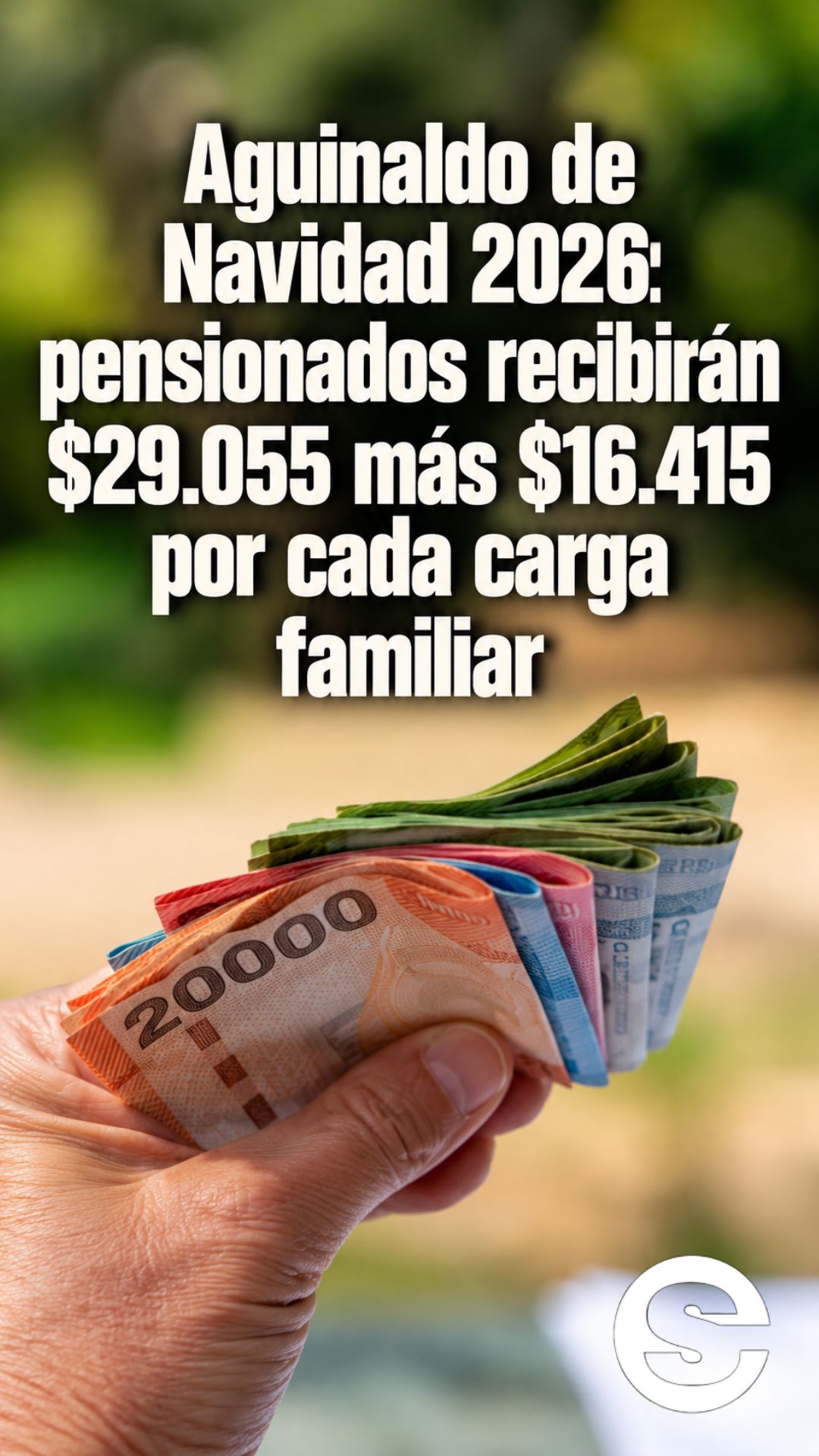 🇨🇱 💸 🏅 Aguinaldo de Navidad 2026: pensionados recibirán $29.055 más $16.415 por cada carga familiar.