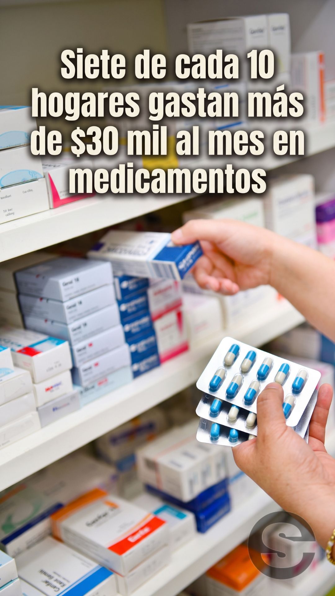 🇨🇱💸 Siete de cada 10 hogares gastan mas de 30 mil al mes en medicamentos 💹.