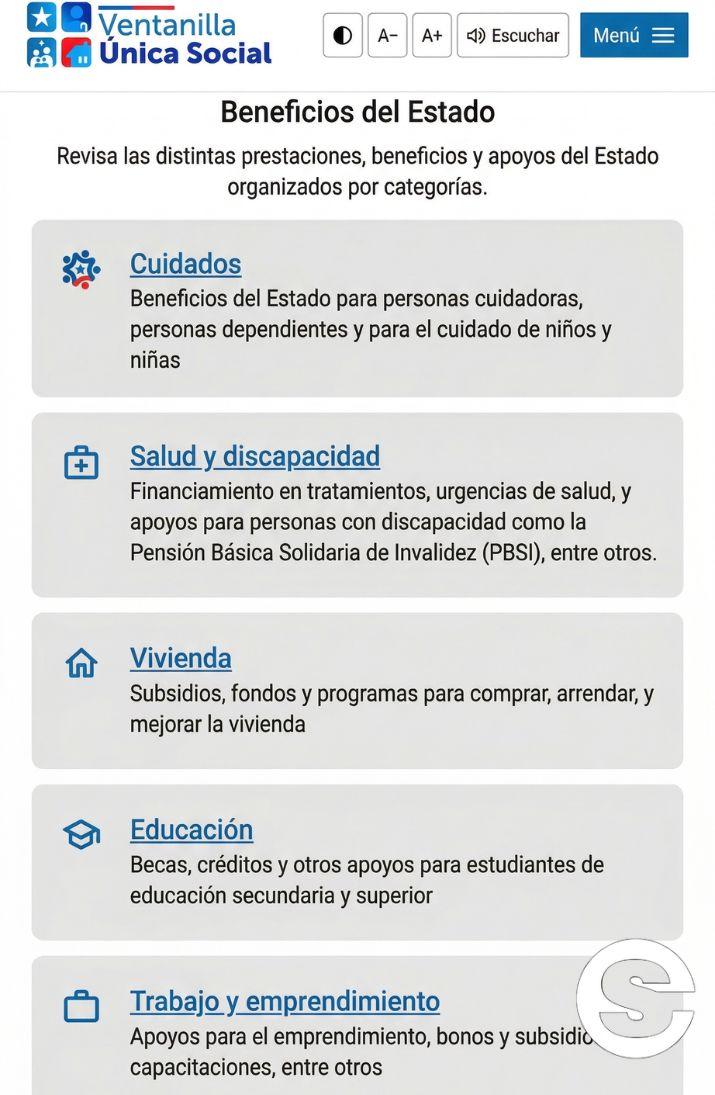 🇨🇱💸 Toda la Red de Protección Social en un solo lugar 🏅.