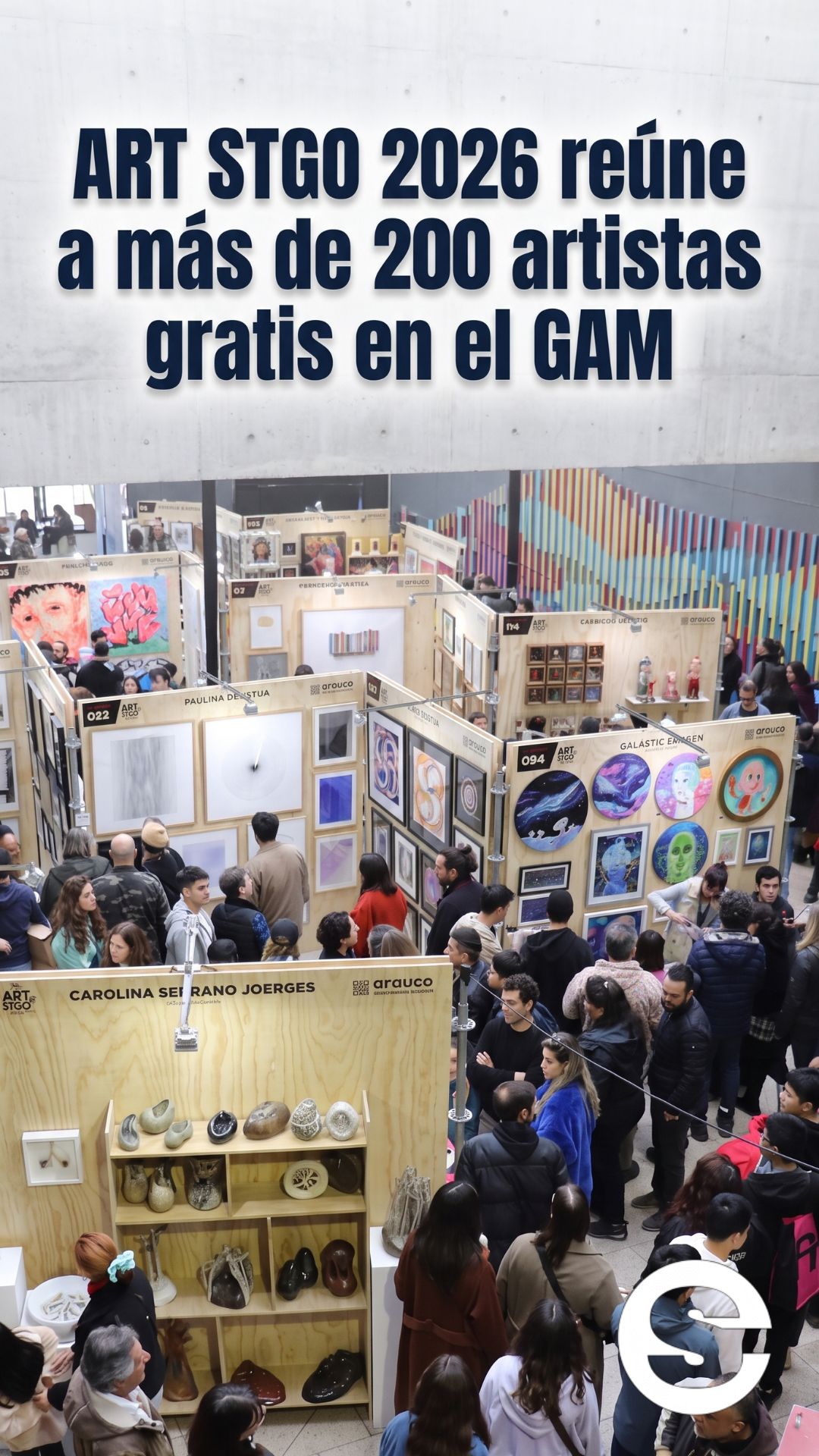 🇨🇱🎡 El panorama gratuito que llega al GAM ART STGO 2026 reunira a mas de 200 artistas 🎟.