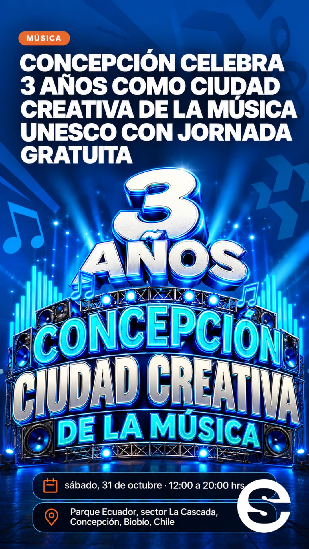 🇨🇱 🎵 Concepción celebra tres años como Ciudad Creativa de la Música UNESCO con conciertos gratuitos.