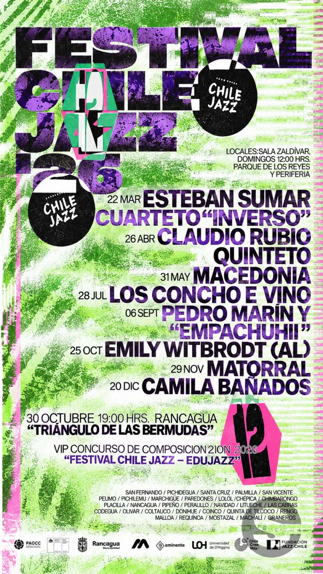 🇨🇱 🎡 🎟 Festival Chile Jazz 2026: conciertos gratuitos para disfrutar en Rancagua y Santiago.