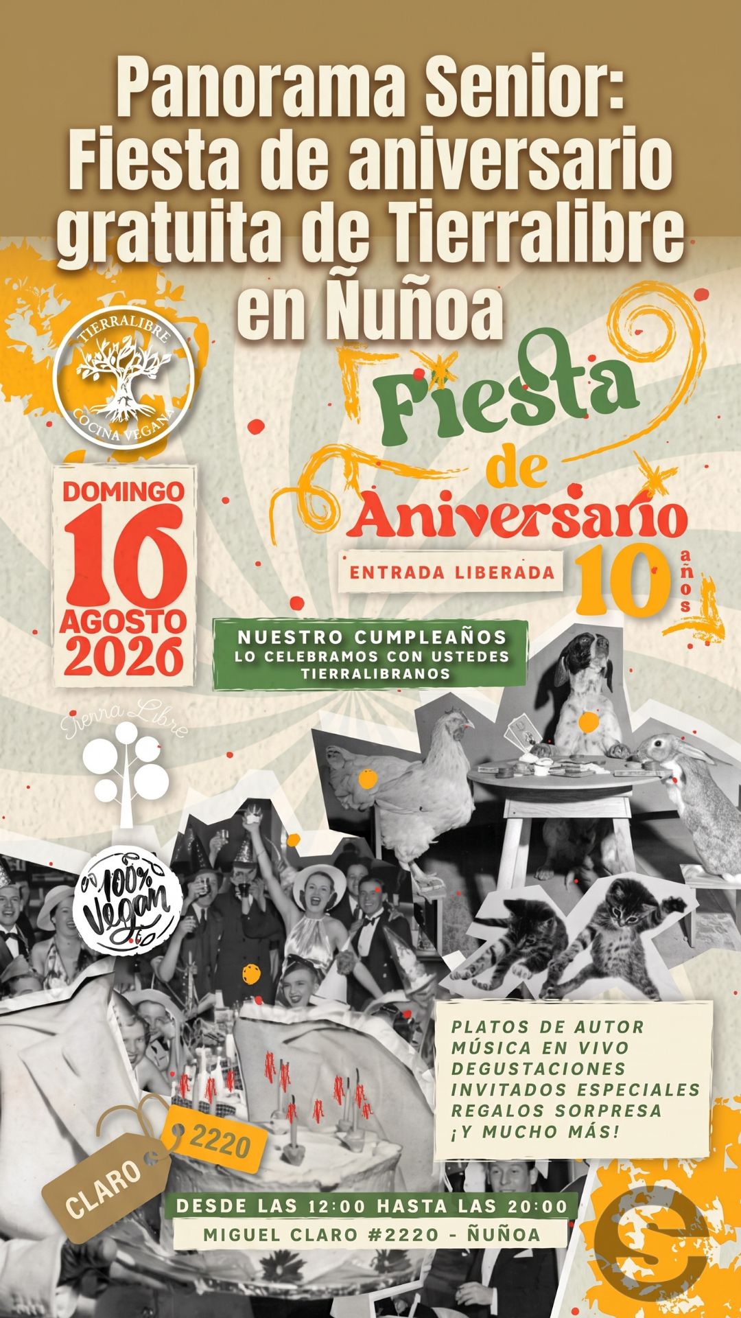 🇨🇱🎡 Fiesta de aniversario 10 anos Tierralibre domingo 16 de agosto 2026 Nunoa 🎟.