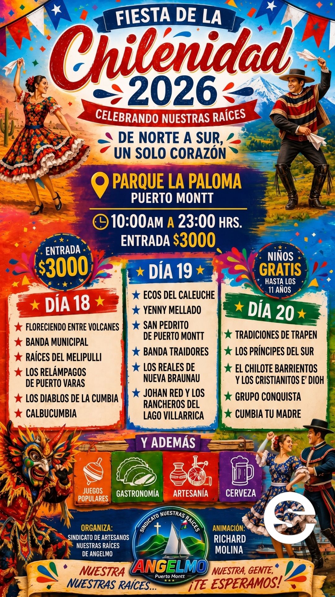 🇨🇱🎡 Fiesta de la Chilenidad 2026 en Parque La Paloma: Puerto Montt celebra nuestras raíces 🎟.