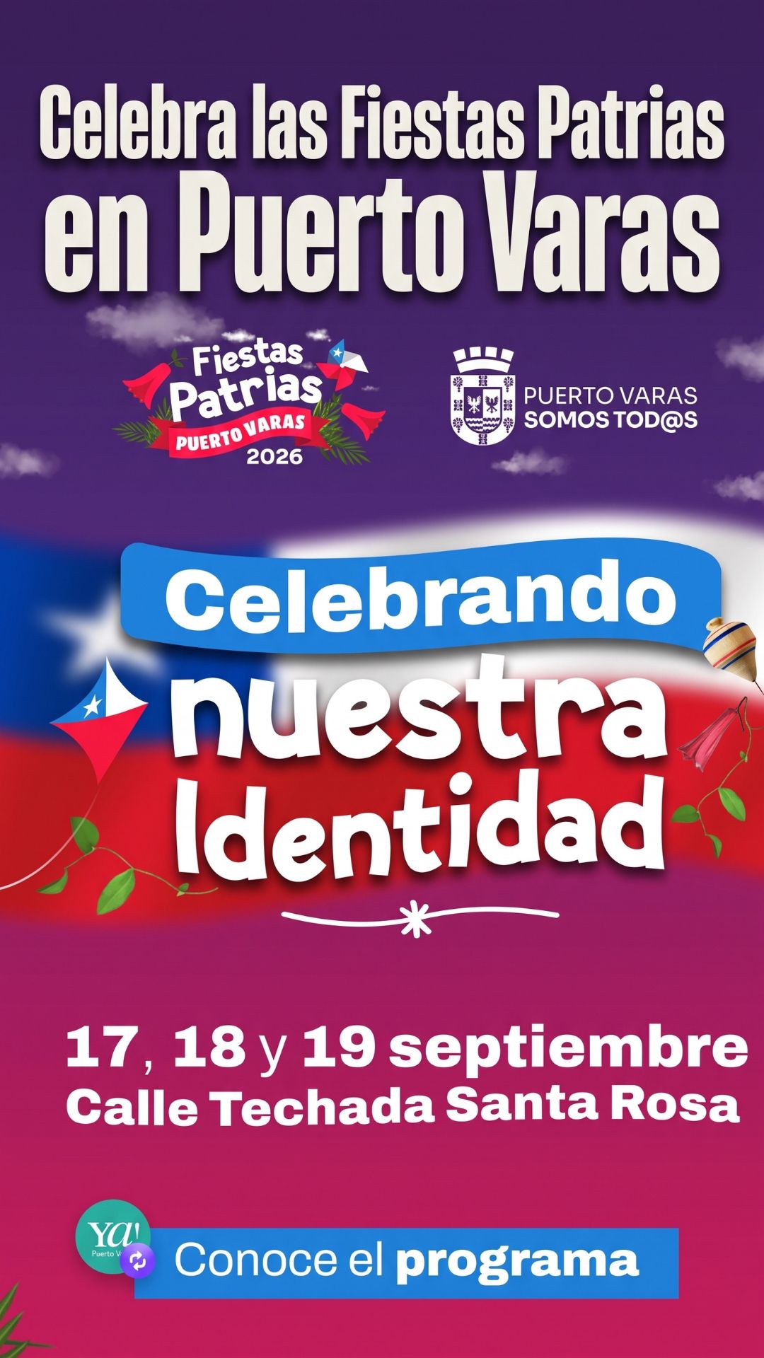 🇨🇱🧘 Celebra las Fiestas Patrias en Puerto Varas 🩺.