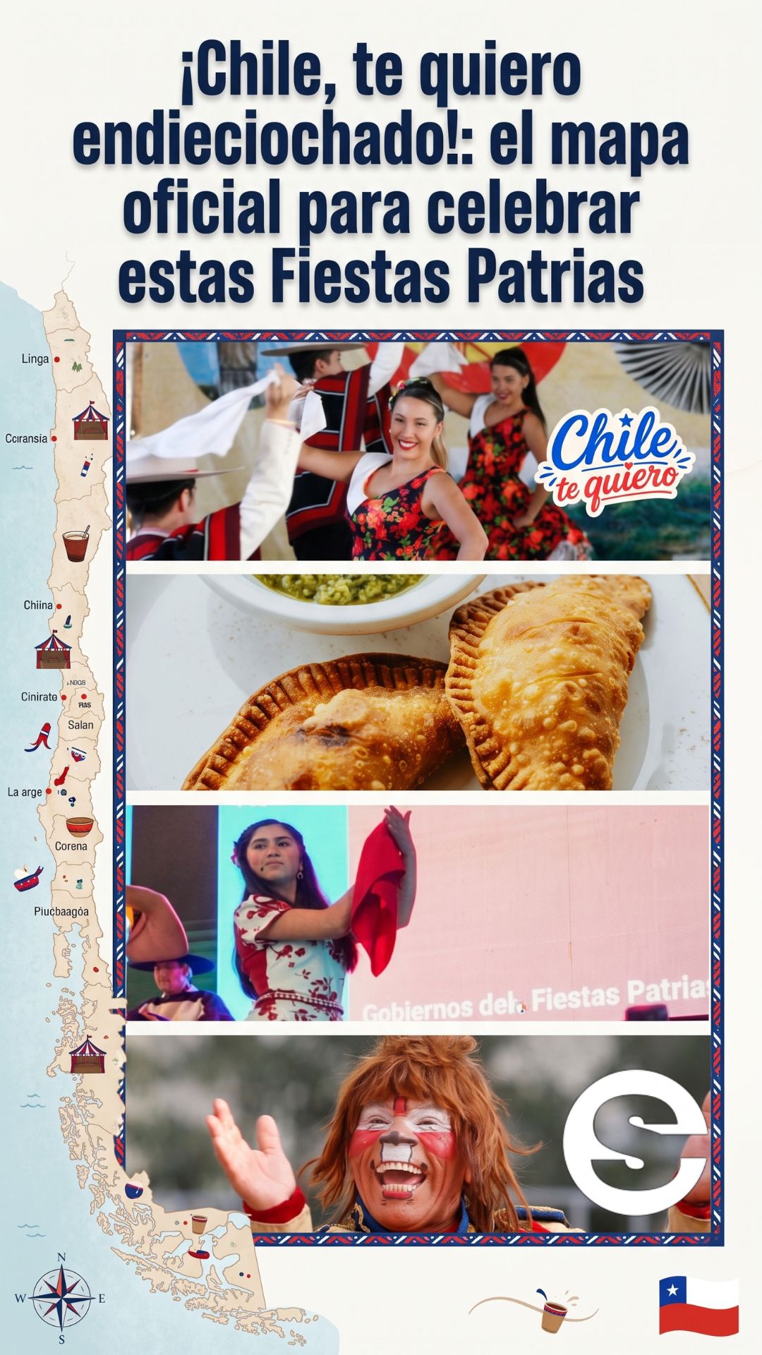 🇨🇱🧘 Mapa oficial de Fiestas Patrias 2026 🩺.