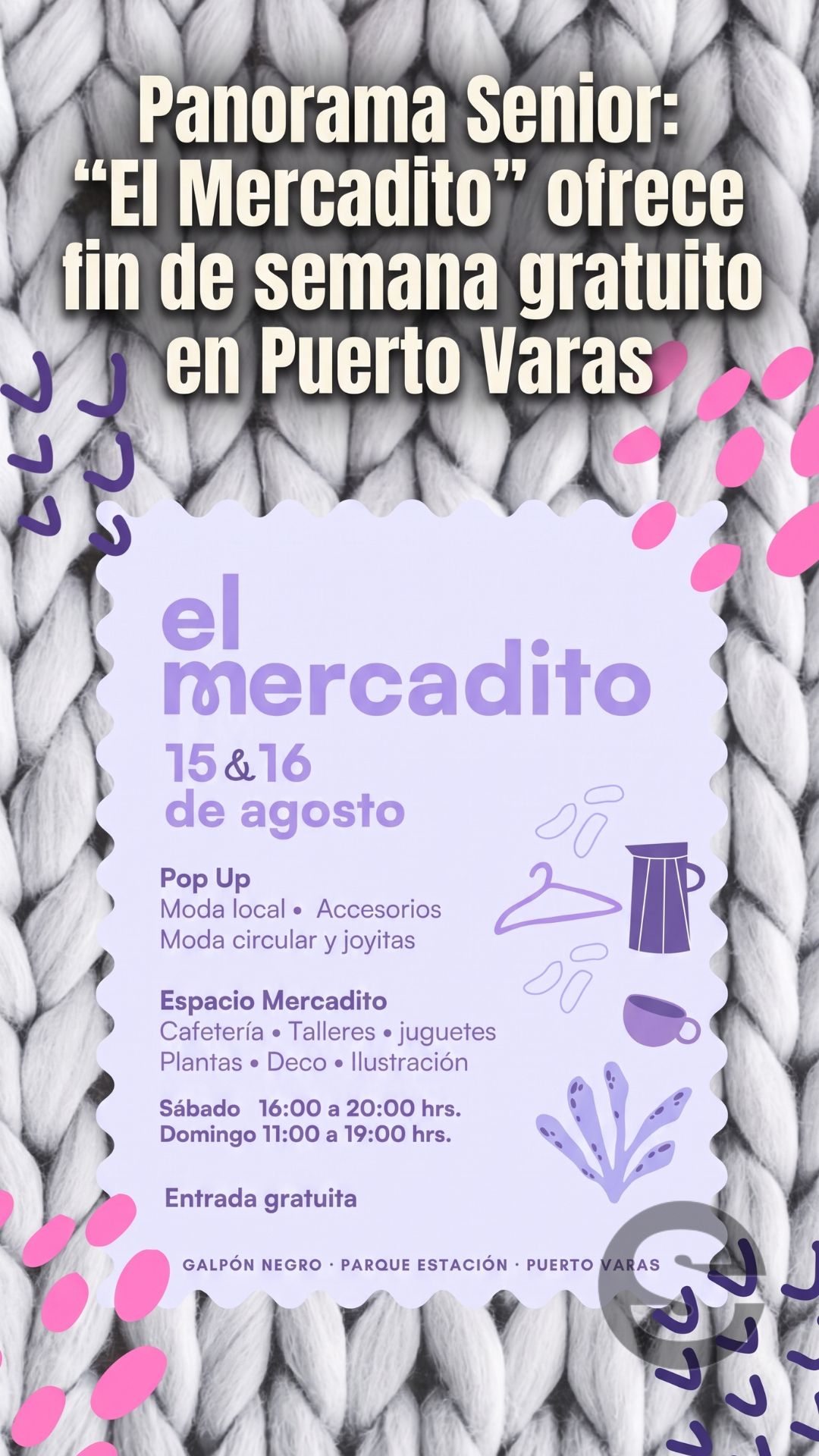 🇨🇱🎡 El mercadito 15 y 16 de agosto panorama familiar gratuito en Puerto Varas 🎟.