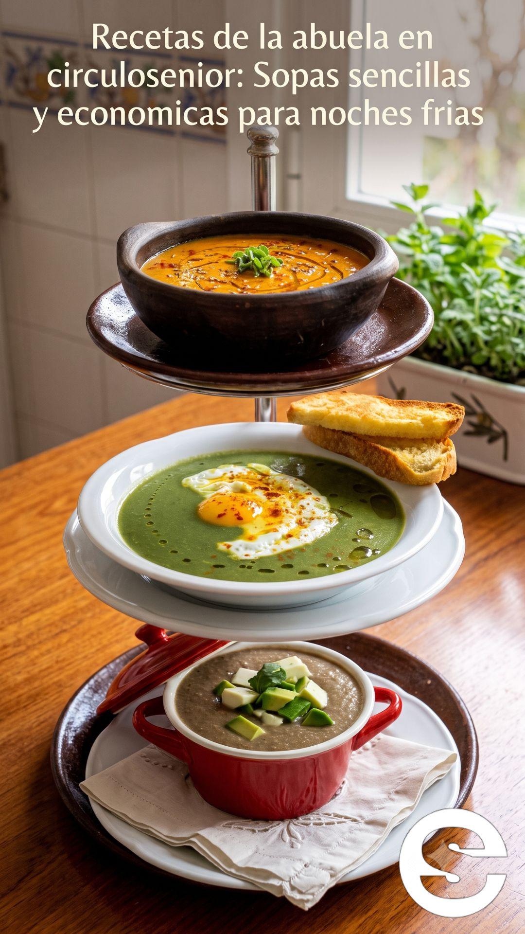 🇨🇱🎡 Recetas de la abuela en circulosenior: Sopas sencillas y economicas para noches frias 🎟.