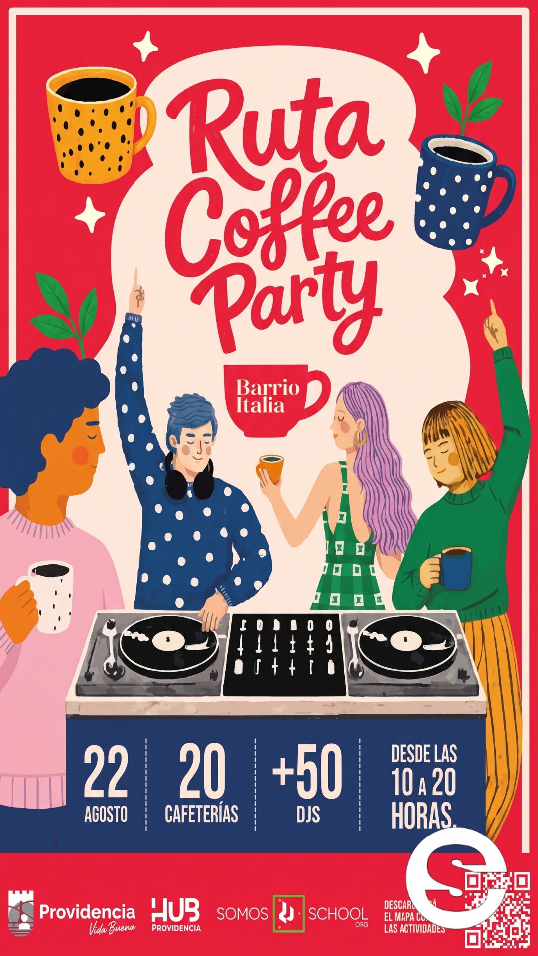 🇨🇱🎡 Ruta Coffee Party Barrio Italia Providencia 🎟.