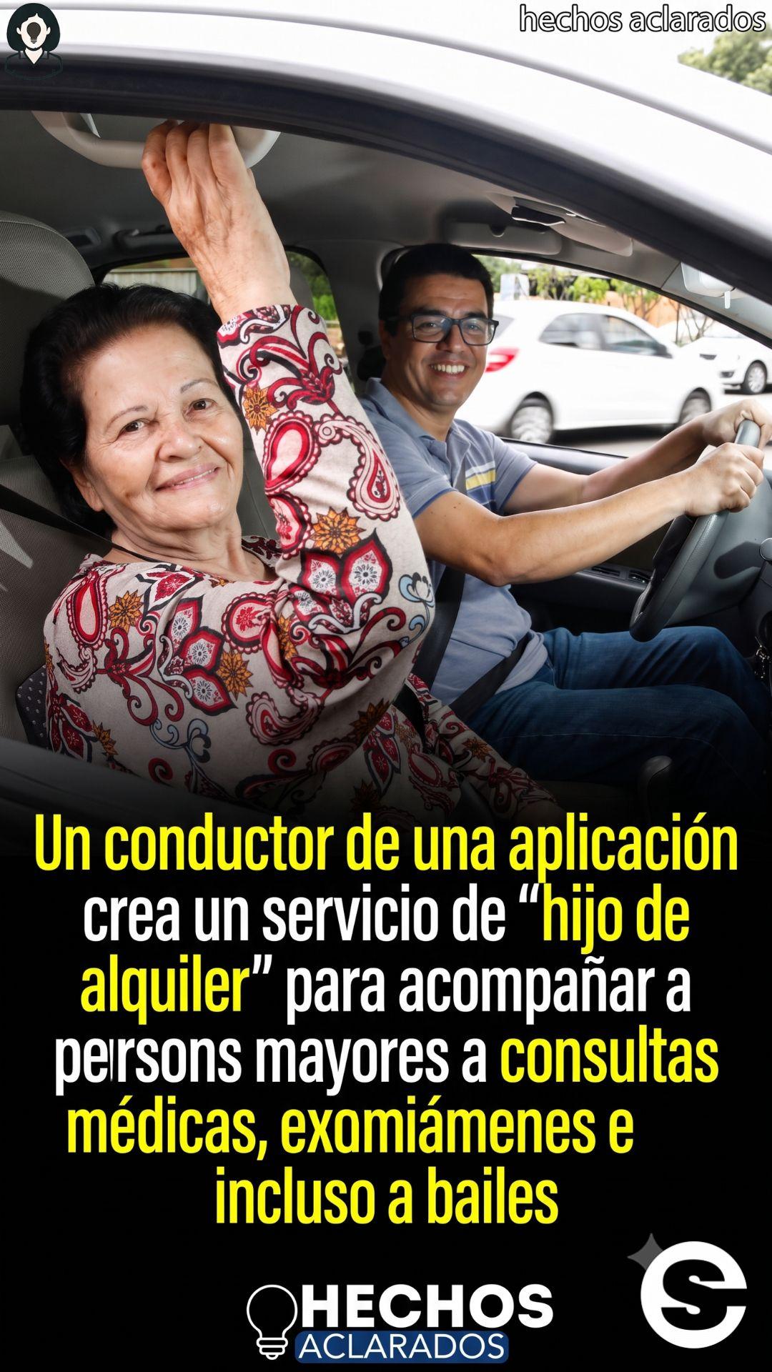 🇨🇱📈 Conductor de aplicacion transforma su trabajo en servicio de hijo de alquiler para acompañar a personas mayores ⚡.