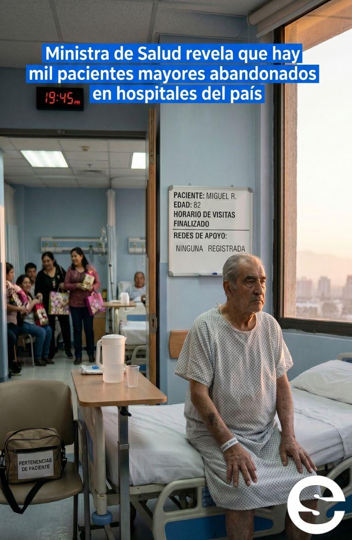 🇨🇱🧘 Ministra de Salud revela que hay mil pacientes mayores abandonados en hospitales del país 🩺.