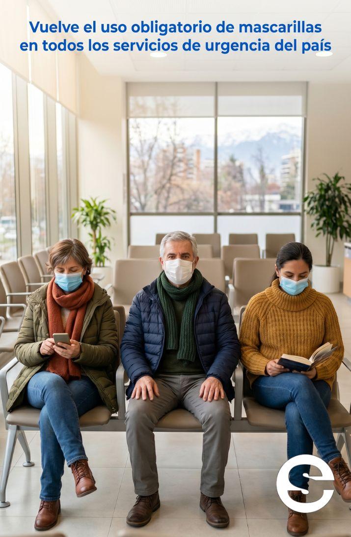 🇨🇱🧘 ¡Atención!: Vuelve el uso obligatorio de mascarillas en todos los servicios de urgencia del país 🩺.