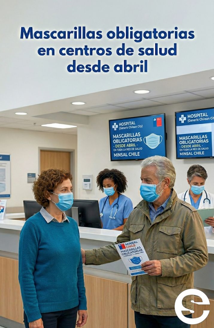 🇨🇱🧘 Vuelve el uso obligatorio de mascarillas en centros de salud desde abril 🩺.