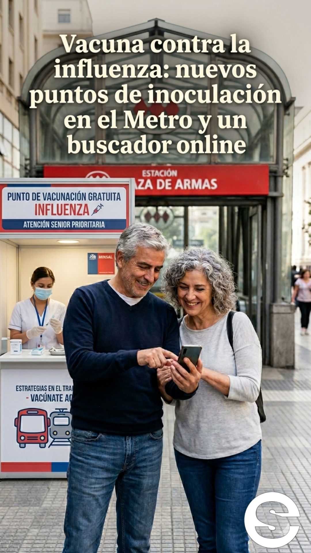 🇨🇱🧘 Vacuna contra la influenza: nuevos puntos de inoculación en el Metro y un buscador online 🩺.