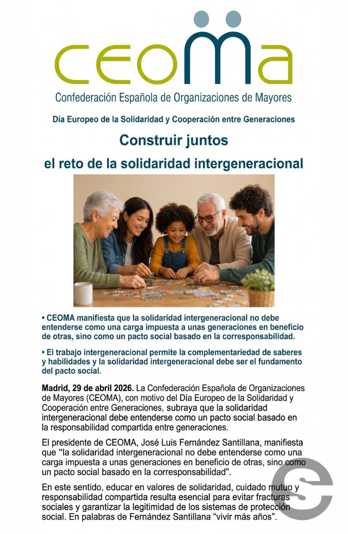 🌐🕊 Construir juntos el reto de la solidaridad intergeneracional 🗣.