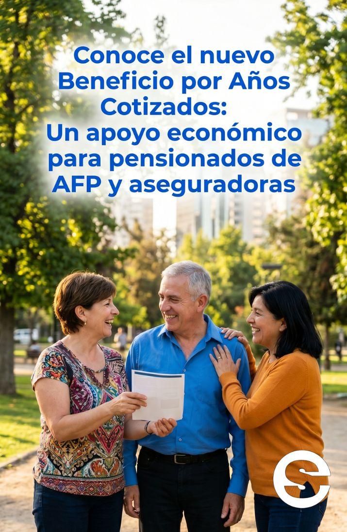 🇨🇱💸 Conoce el nuevo Beneficio por Años Cotizados: Un apoyo económico para pensionados de AFP y aseguradoras 🏅.