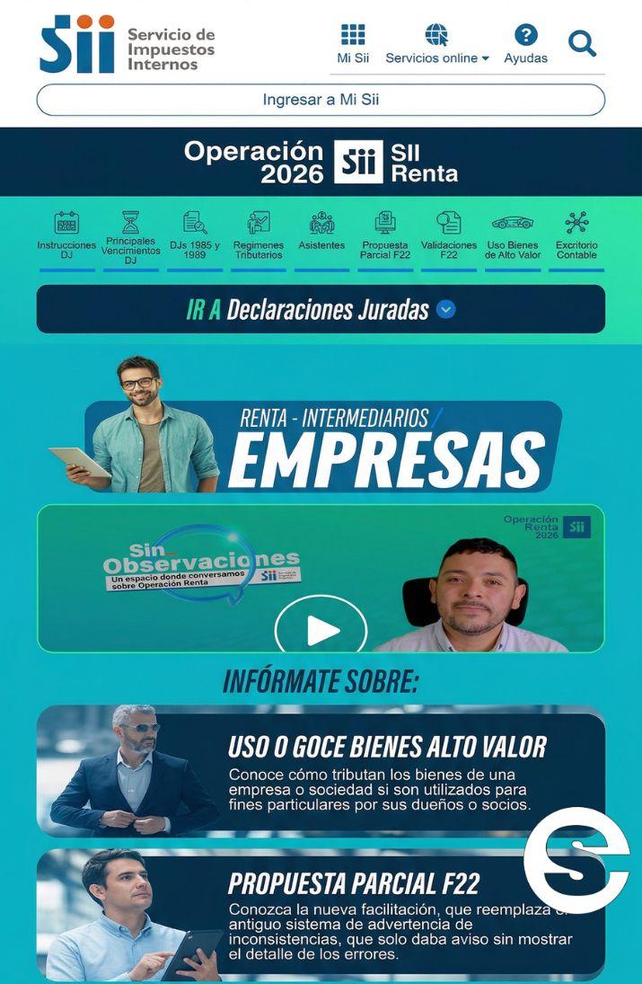 🇨🇱💸 SII habilita portal Operación Renta 2026 para empresas y pymes 💹.