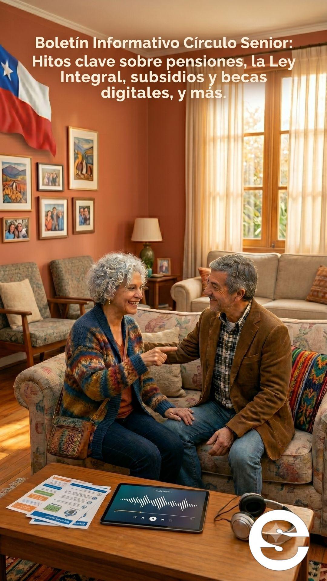 🇨🇱📍 Boletín Informativo Círculo Senior: Hitos clave sobre pensiones, la Ley Integral, subsidios y becas digitales, y más. 🌍.