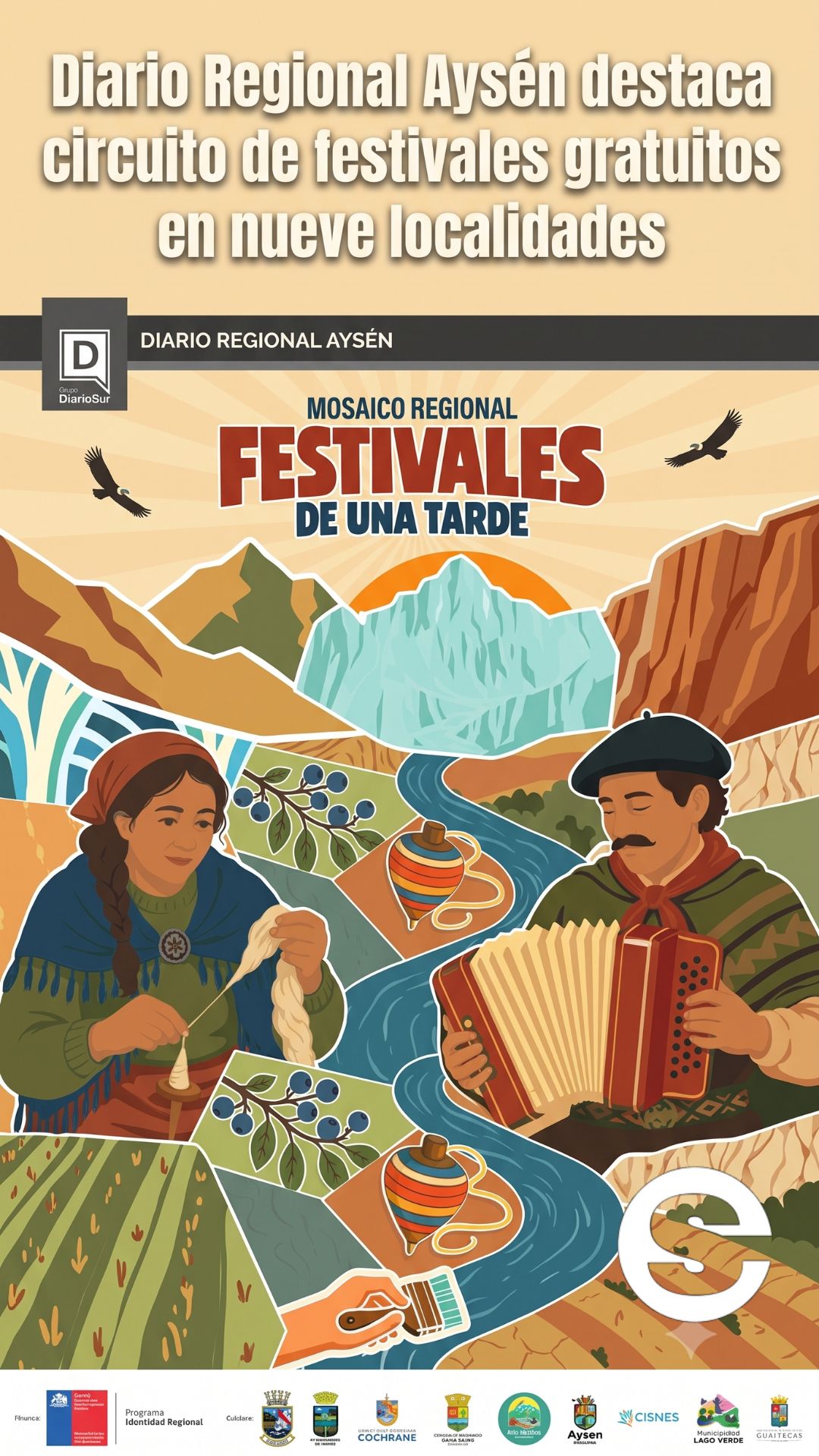 🇨🇱🎡 Circuito cultural recorrera Aysen con festivales gratuitos en nueve localidades 🎟.