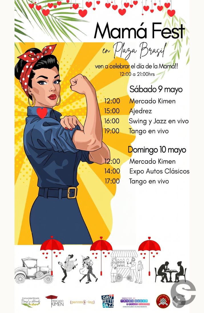 🇨🇱🎡 9 y 10 de Mayo MAMÁ FEST en Plaza Brasil 🎟.