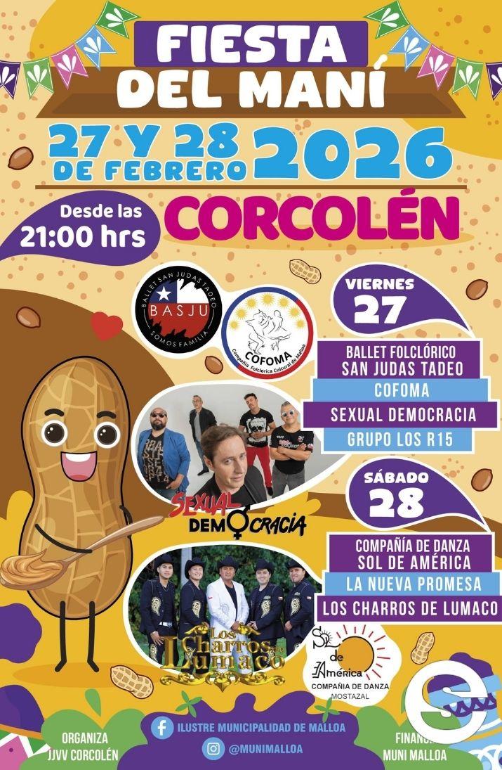🇨🇱🎡 Fiesta del Maní Corcolén 2026: Tradición y sabor en Malloa 🎟.
