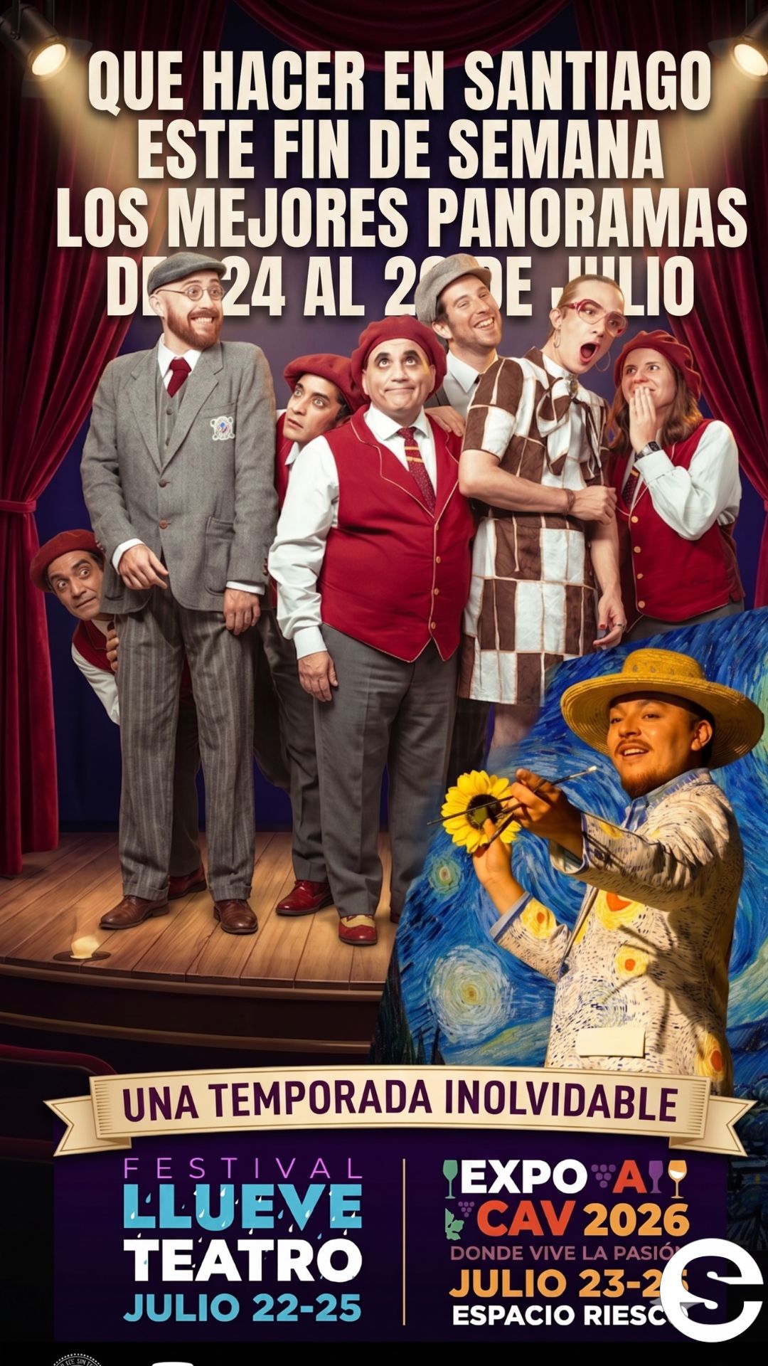 🇨🇱🎡 Que hacer en santiago este fin de semana los mejores panoramas del 24 al 26 de julio 🎟.