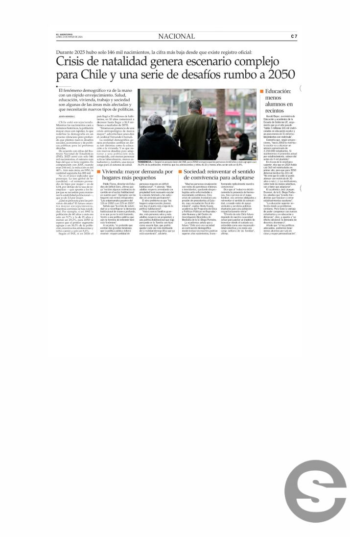 🇨🇱🏠 Crisis de natalidad genera escenario complejo para Chile y una serie de desafíos rumbo a 2050 🤲.