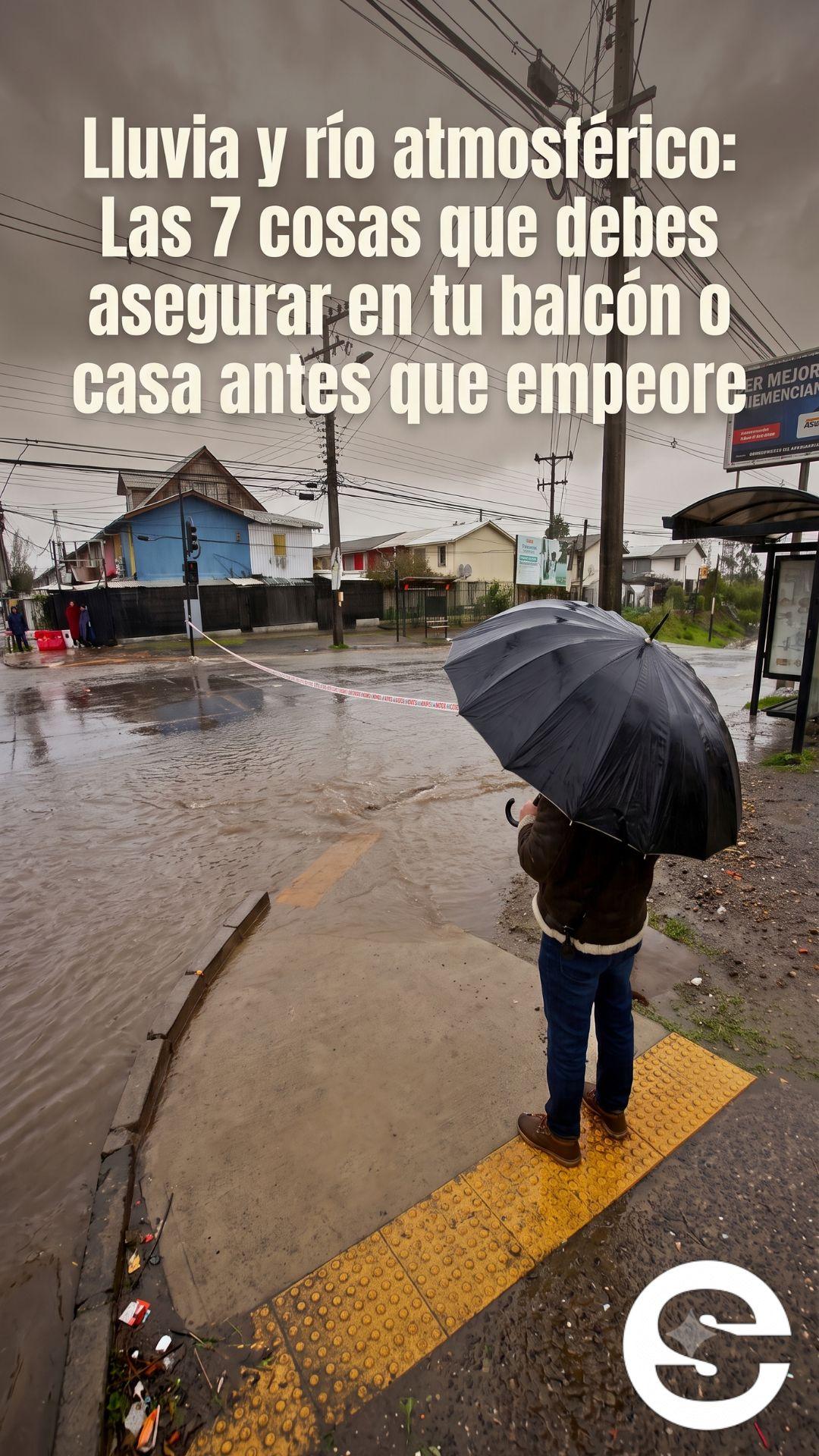 🇨🇱🏠 Lluvia y río atmosférico: Las 7 cosas que debes asegurar en tu balcón o casa antes de que empeore 🤲.