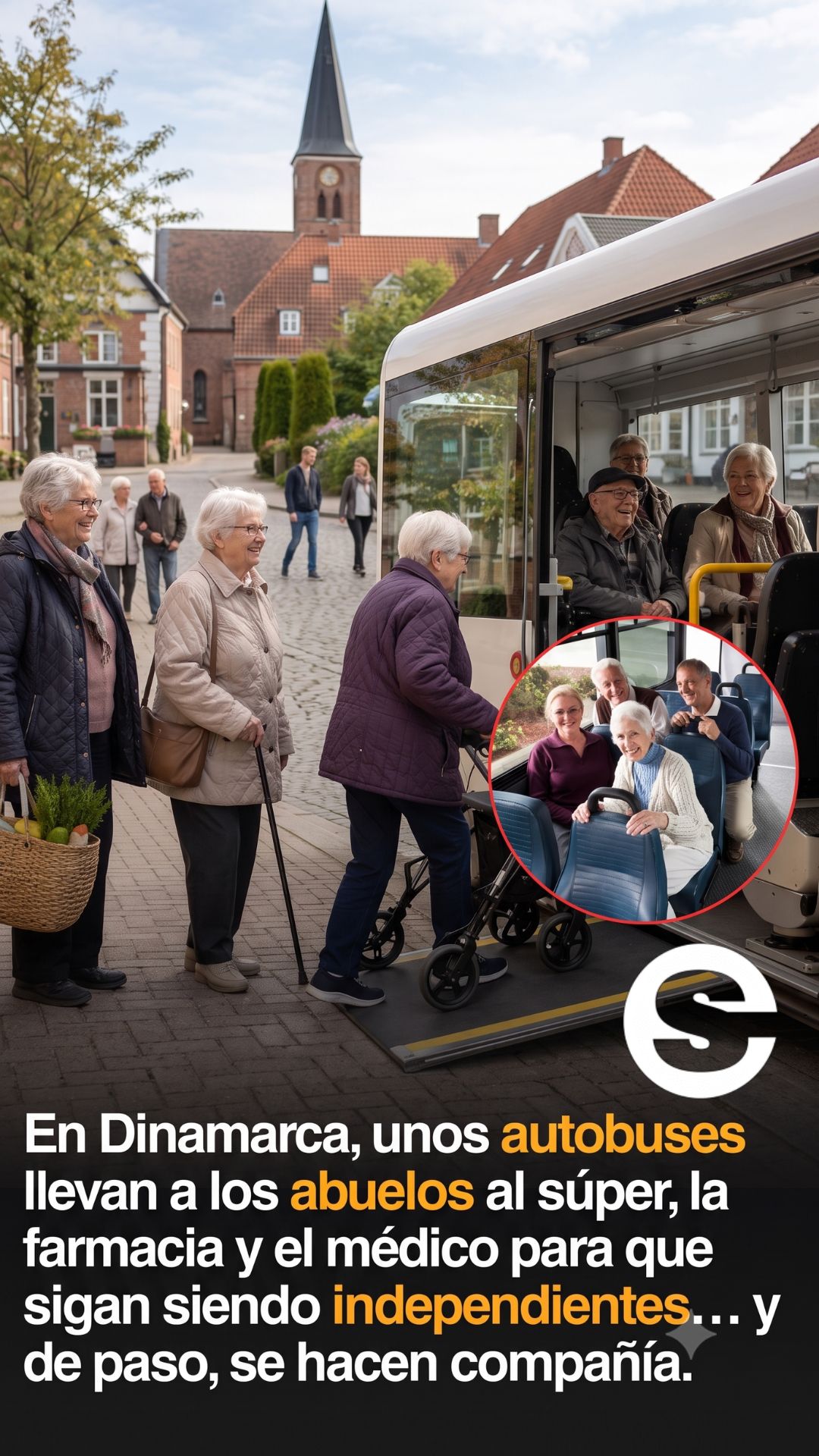 🇩🇰🏠 En dinamarca ningun abuelo se queda encerrado en casa por no poder moverse transporte comunitario senior 🛎️.