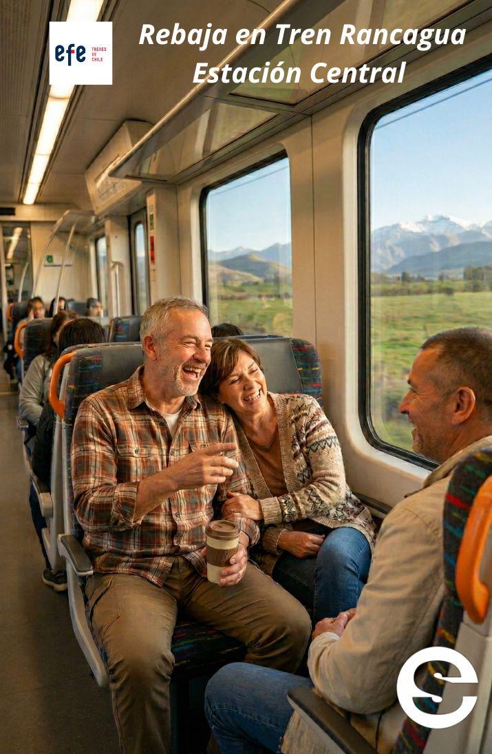 🇨🇱Rebaja de hasta 61% en Tren Rancagua-Estación Central con EFE.